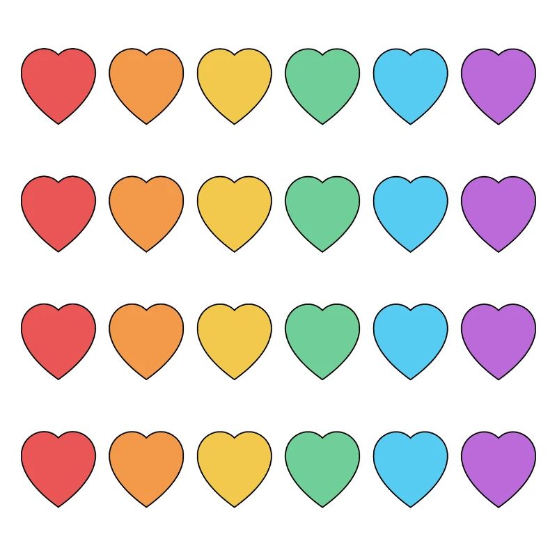 Rainbow Hearts LGBT Pride Monat