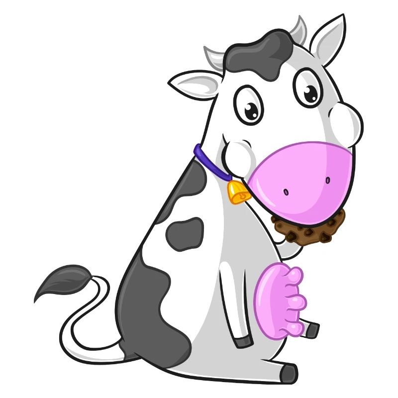 Comic-grignotant vache