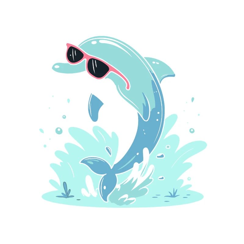 Dolphin Summer Pink Glasses