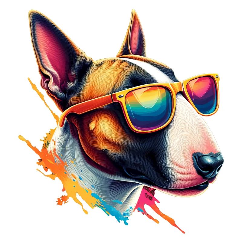 Abstrakte Bullterrier-Kunst