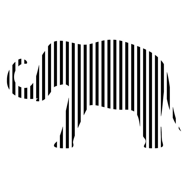 Elephant in strips