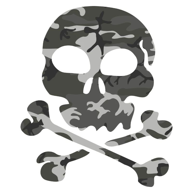 Skull in camouflage pattern