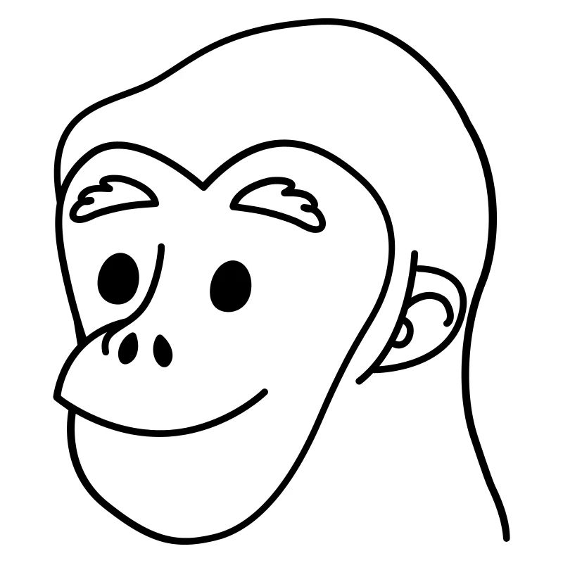 chimp smiling face