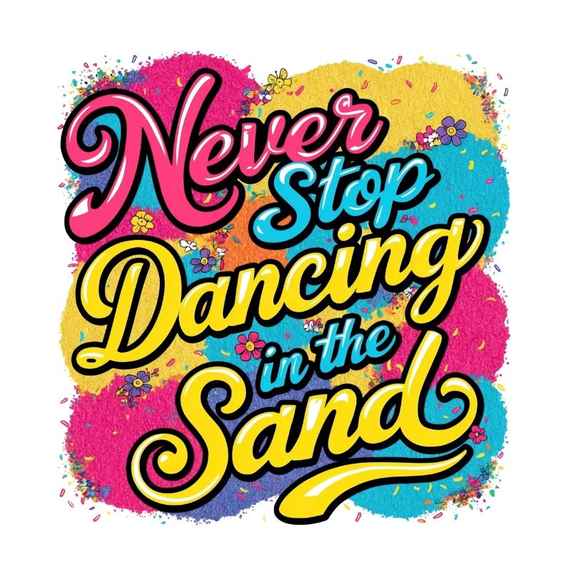 Never Stop Dancing In The Sand Design