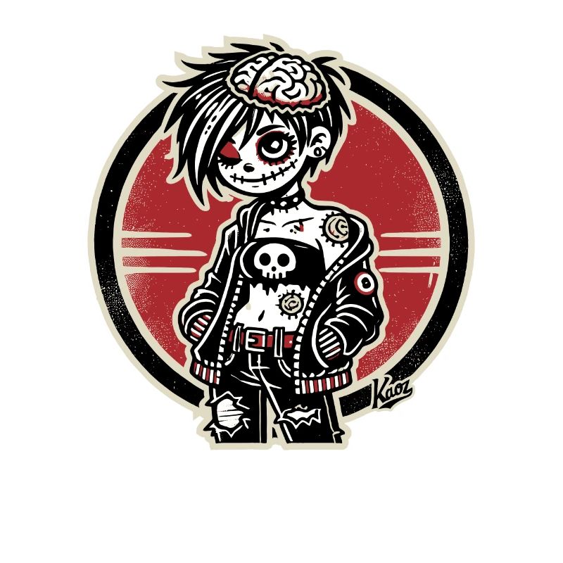 Cooles Emo-Zombie-Mädchen