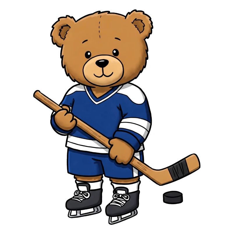 Teddybär Eishockeyspieler