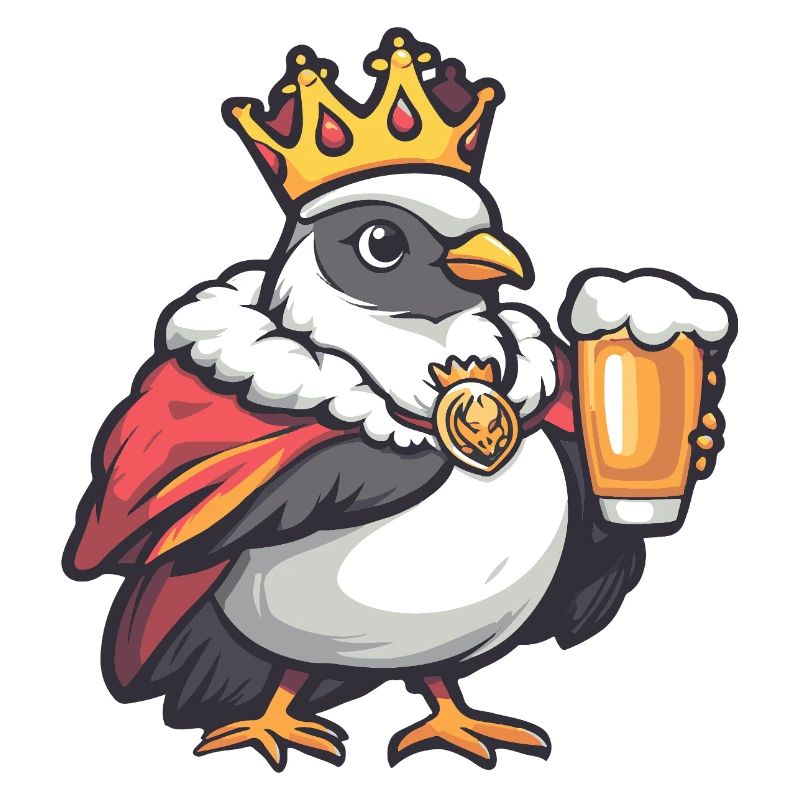 Taube Vogel Bier Lustig