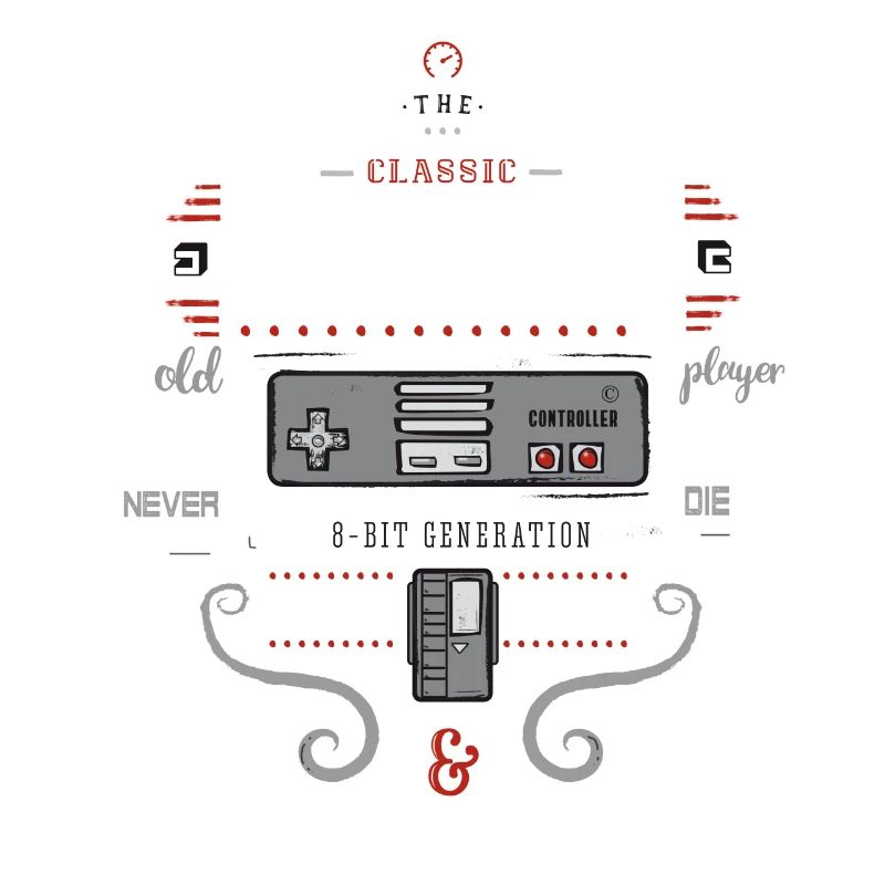 Game Nerd 80s Retro 8bit Game Console pc old fun