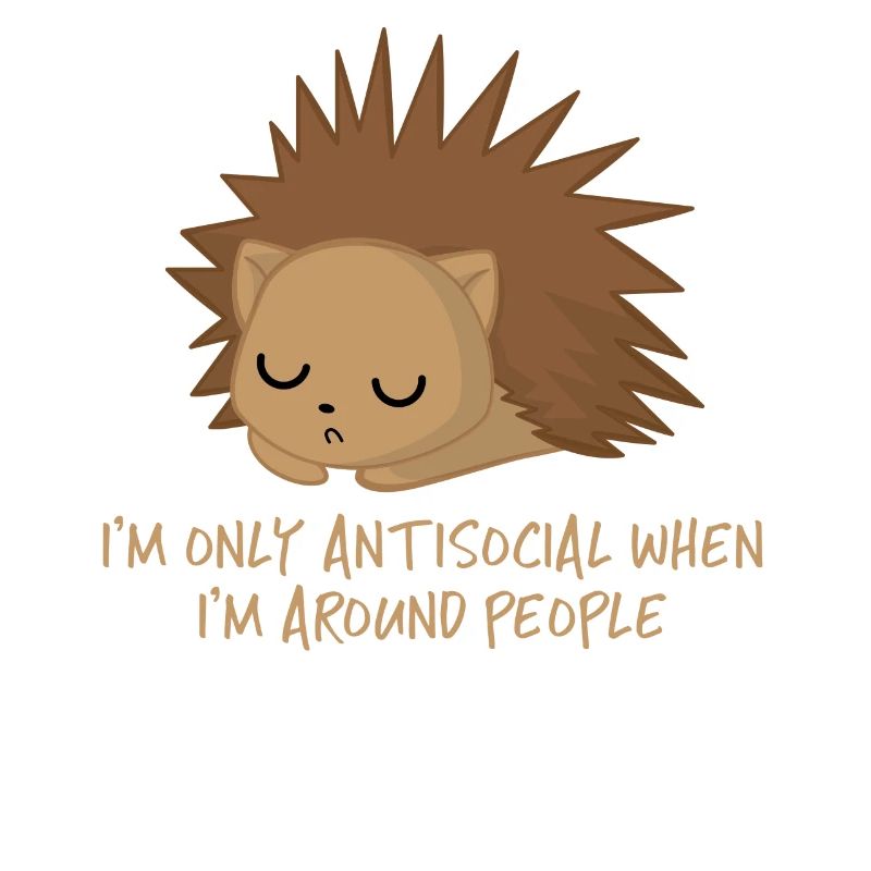 Hedgehog - Antisocial - Introvert - Funny - Sarcasm