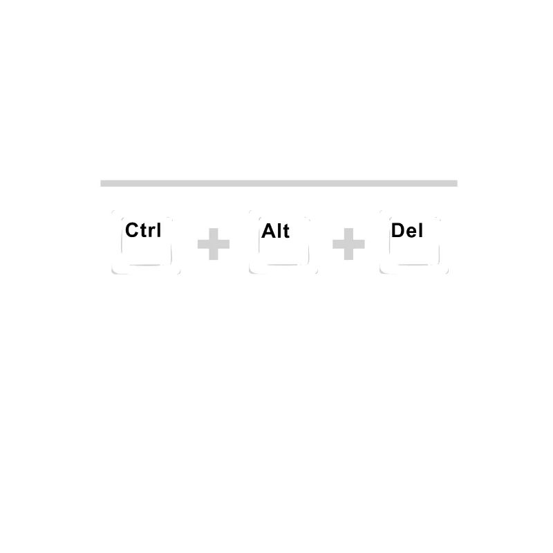 Rückgängig machen Ctrl + Alt + Del