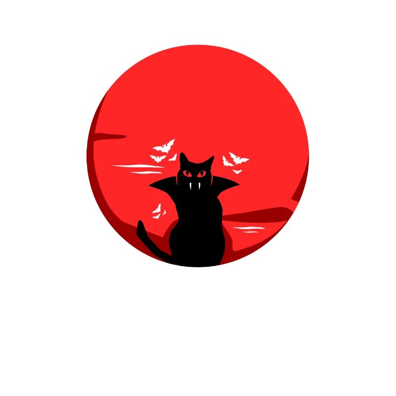 Schwarze Katze Vampir