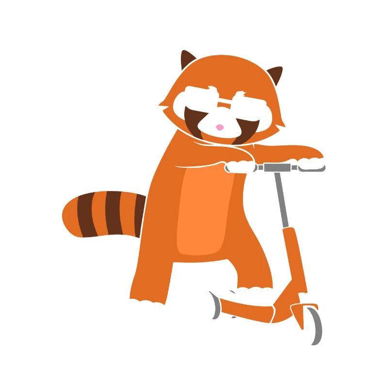 Red Panda E Scooting Scooting Roller