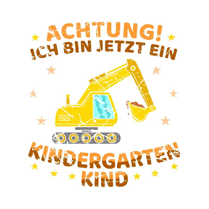 Kindergartenkind Bagger Jungen