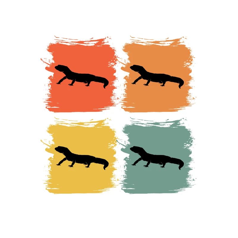 Gecko Eidechse Retro Pop Art Geschenkidee