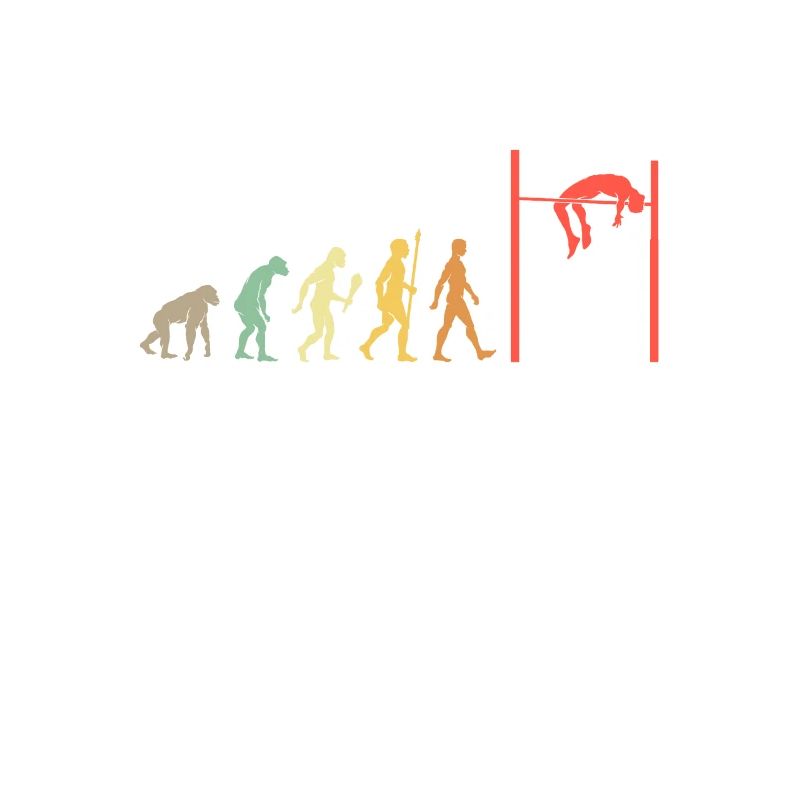 Vintage Hochsprung Evolution Athlet Geschenkidee