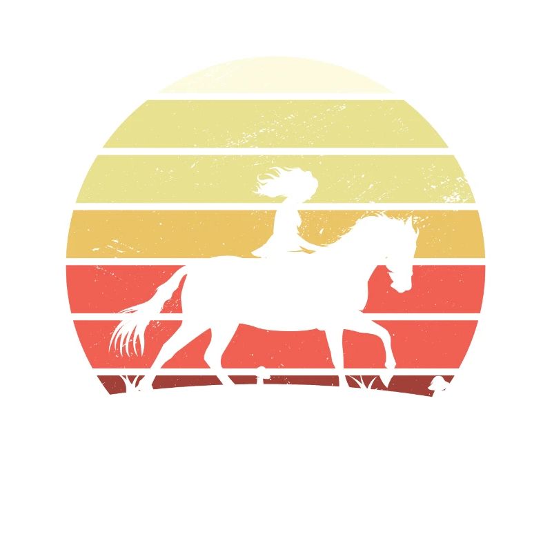 Retro Mädchen Pferd