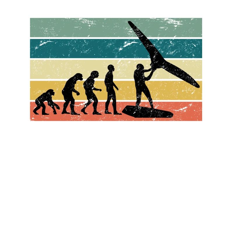 Wing Foil Evolution Geschenk Affe Mensch Foiler