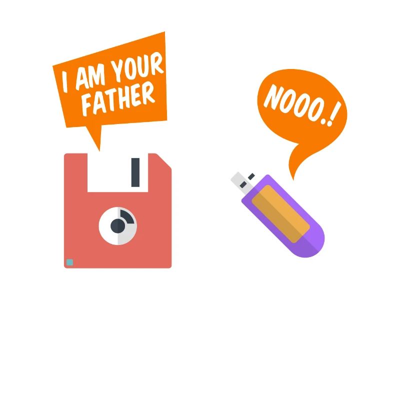 Programmeur blague amusant disquette USB sort