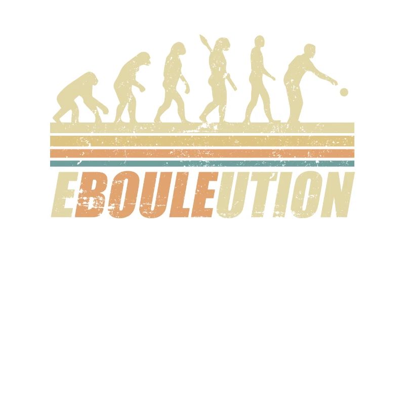 Boule player motif EBouleution monkey man
