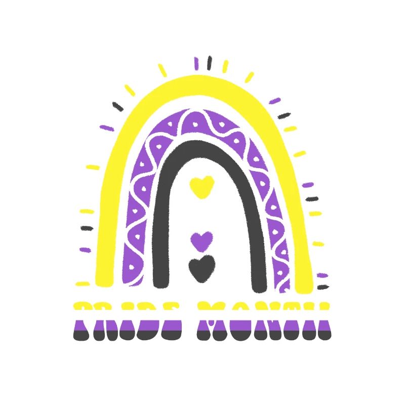 Happy Pride Month Nonbinary Boho Regenbogen