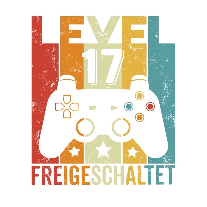 Level 17 Freigeschaltet Geburtstag Junge Mädchen