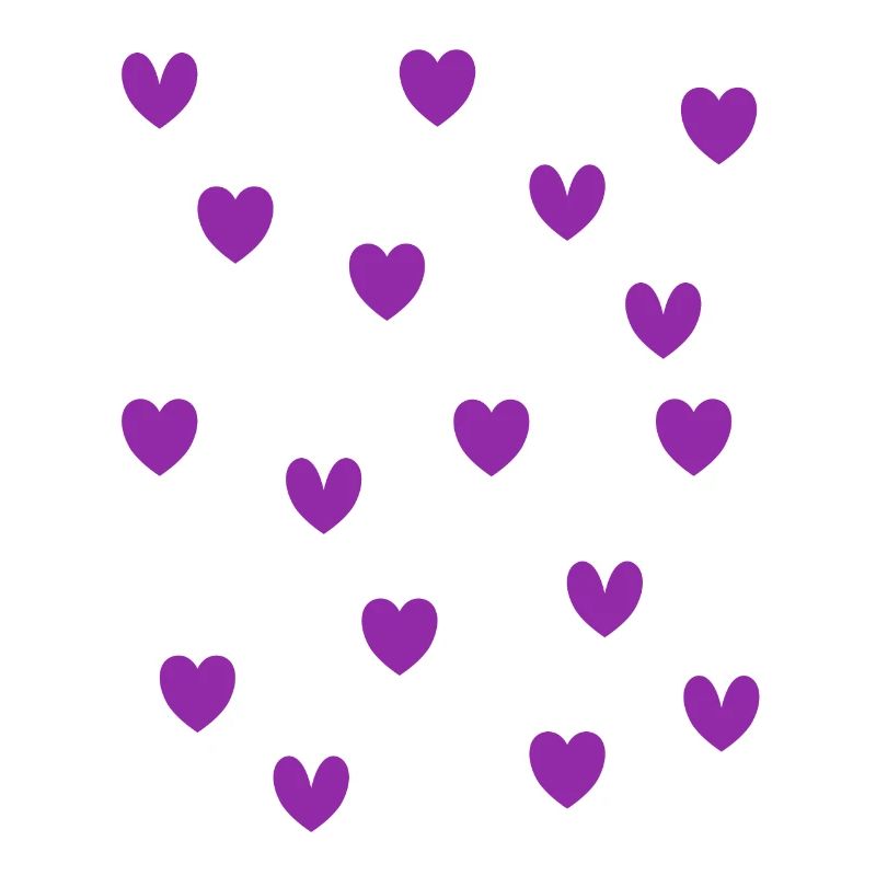 Cœurs violets