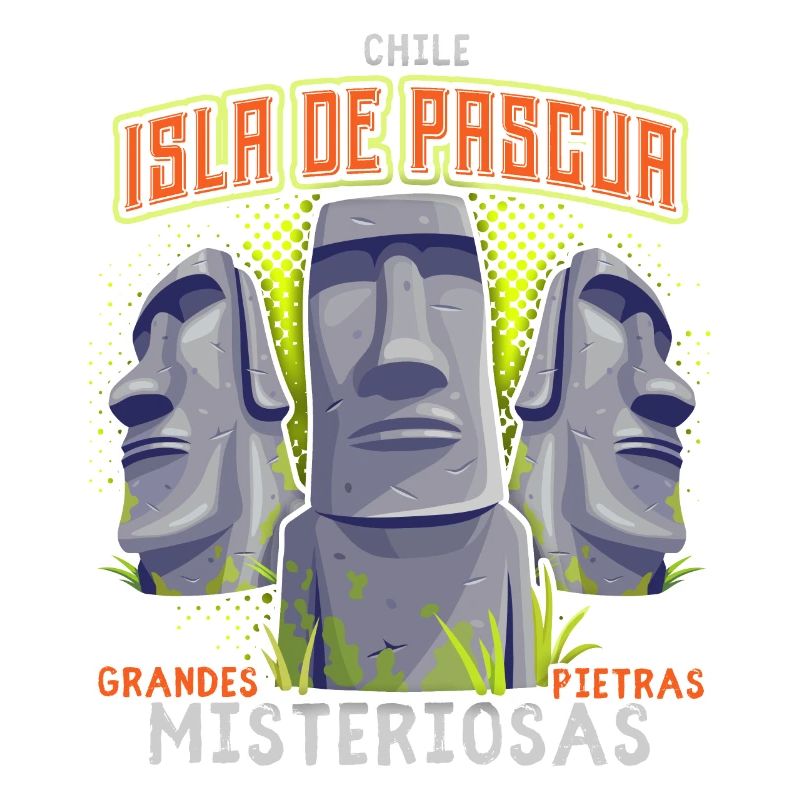 Moai, Stone Heads, Easter Island Rapa-Nui