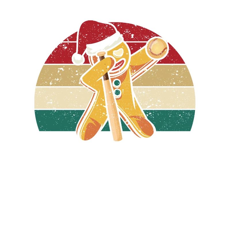 Dabbing Lebkuchenmann Weihnachtsmann Softball