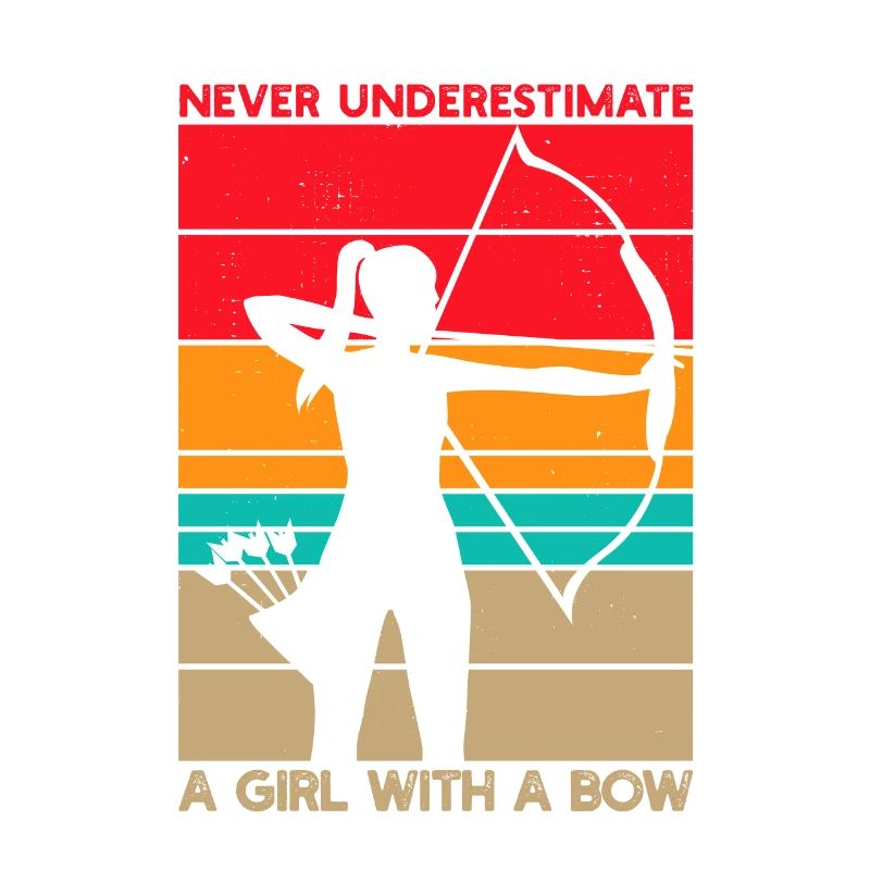 Unterschätze niemals ein Mädchen mit einem Bogenbogenschießen