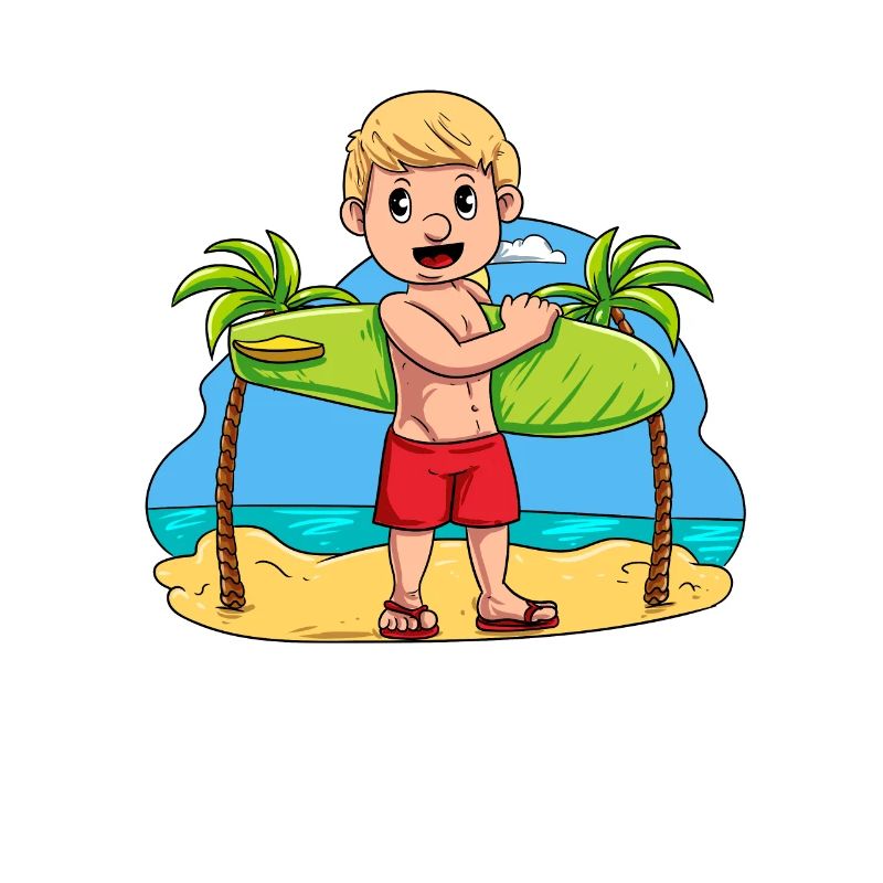 Enfant Surfeur de planche de surf