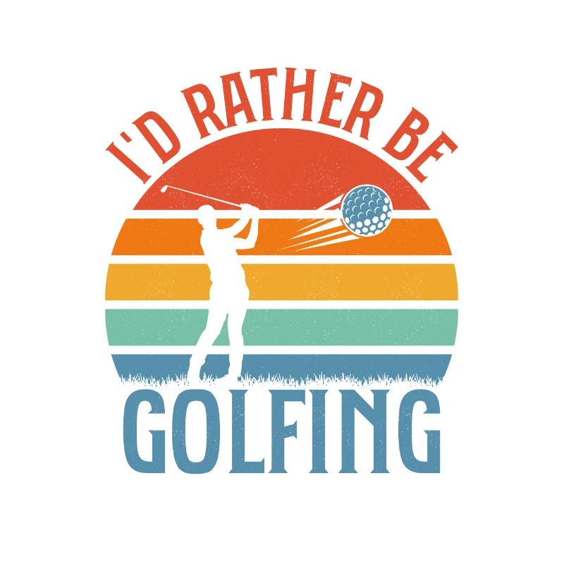 I'd Rather Be Golfing Golf Par Tee