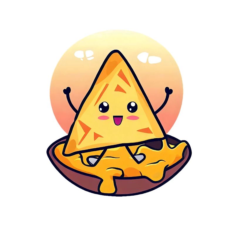 Nacho chip in creamy cheese bath