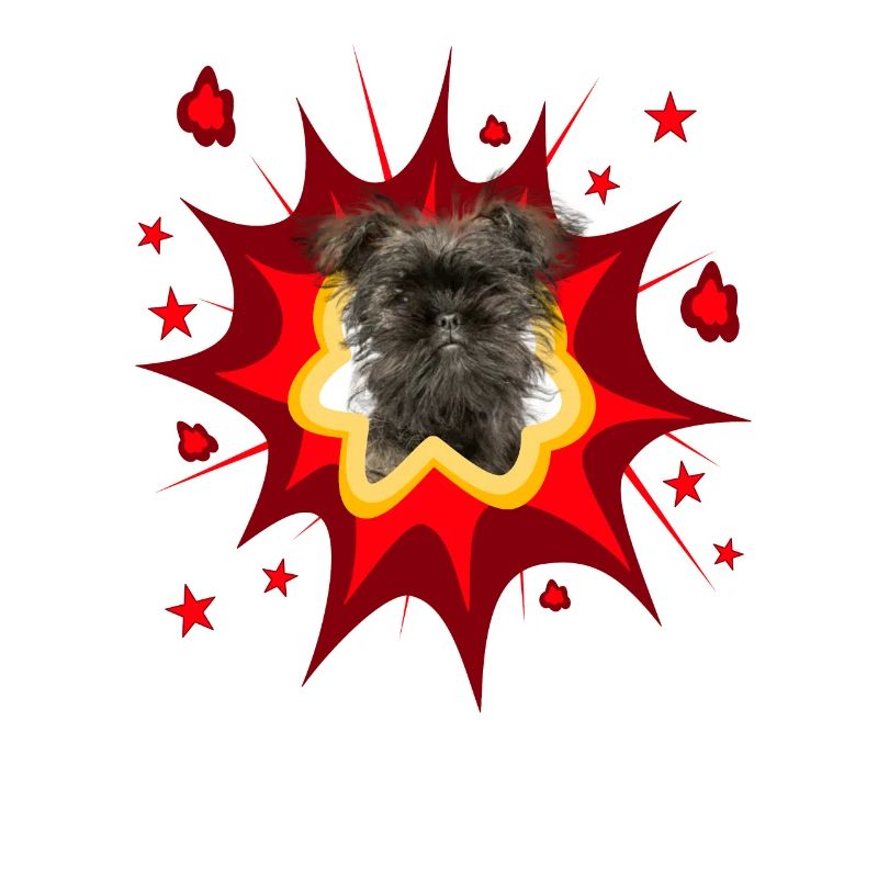 Conception de chien de bande dessinée - Pow - Affenpinscher