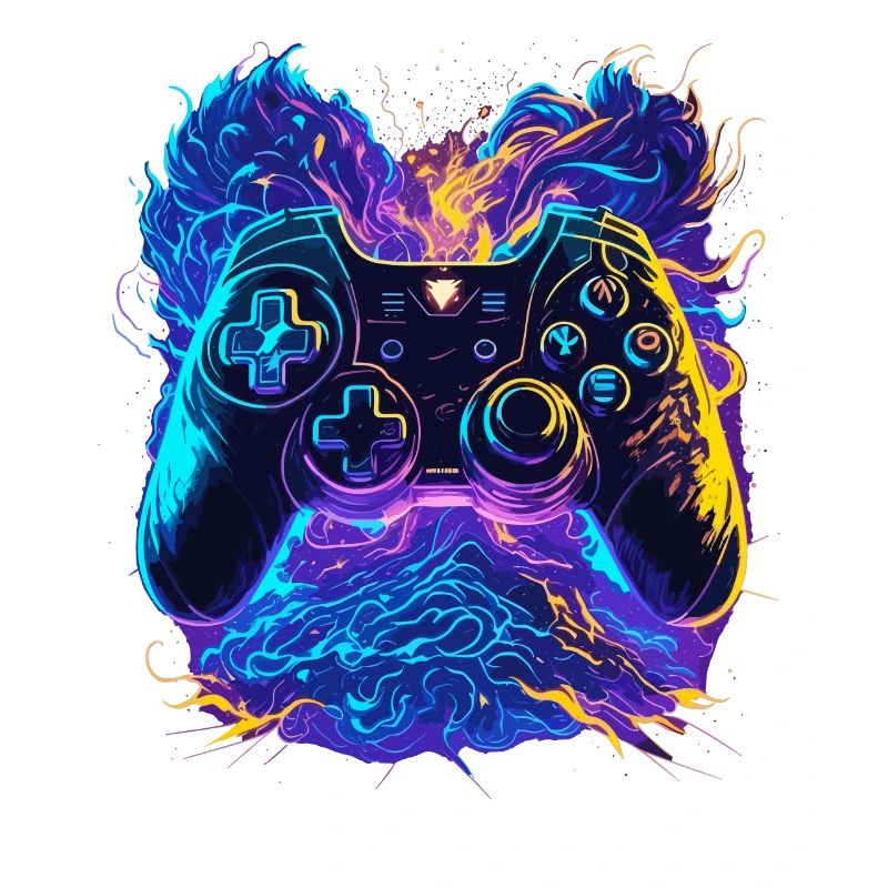 Neonfarben Graffiti Gaming Controller