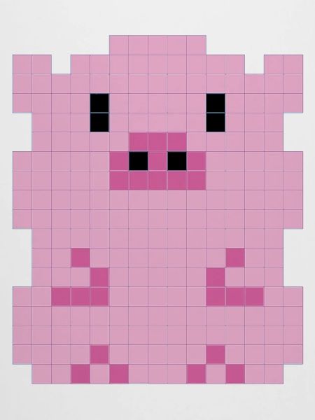 Ein verpixeltes Ferkel
