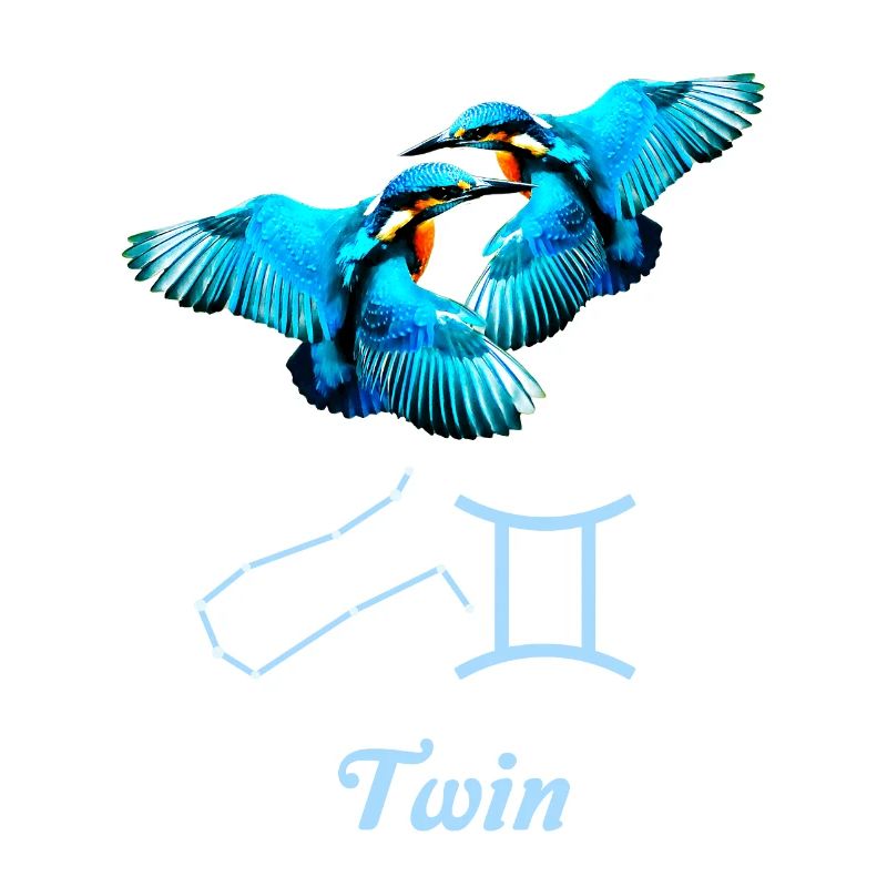 Sternzeichen Zwilling, Eisvogel, Sternenbild