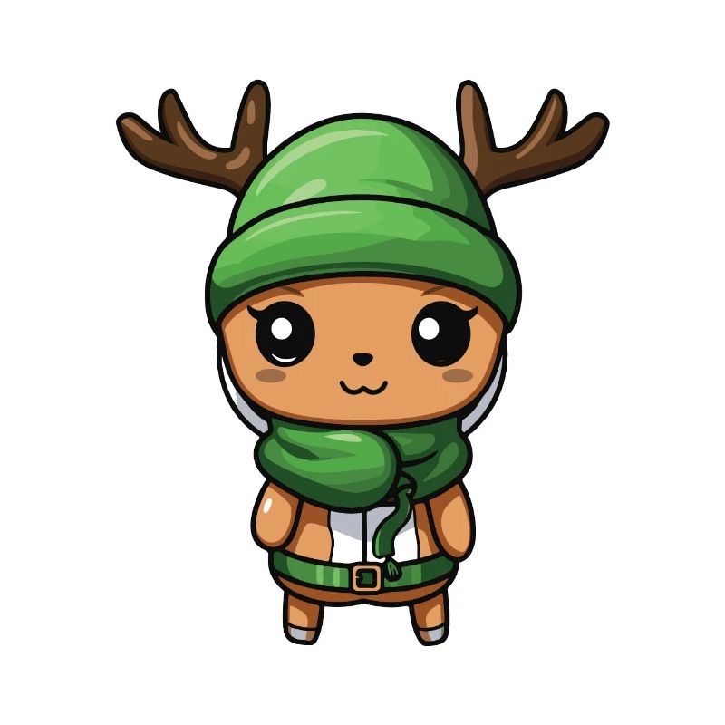 Deer Cute Winter Comic