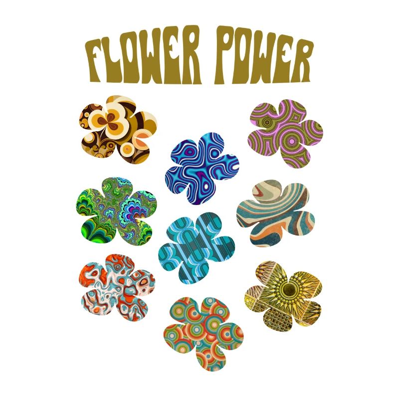 Flower power retro patterns
