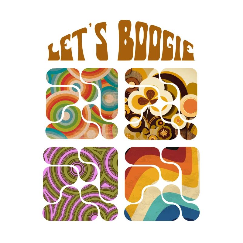 Let's boogie retro pattern
