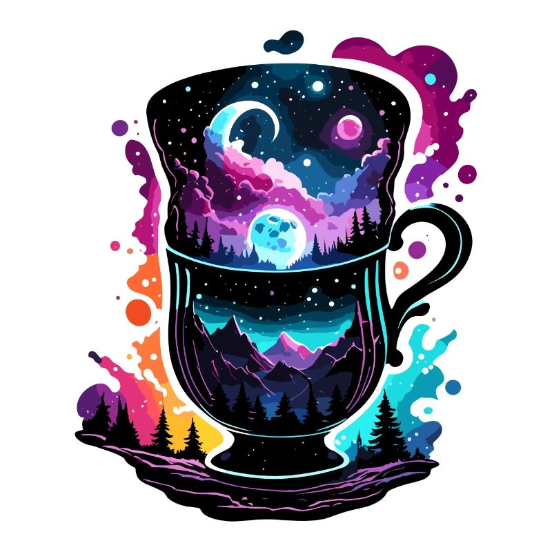 Silhouette / Forest / Portrait / Trees / Mug