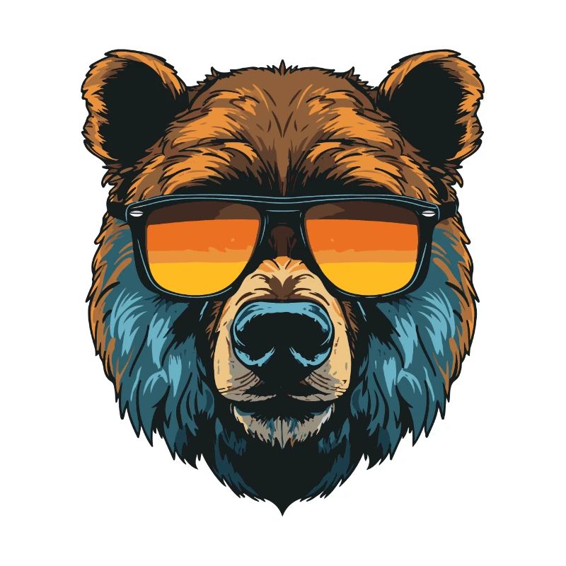 Bär Kopf Cool