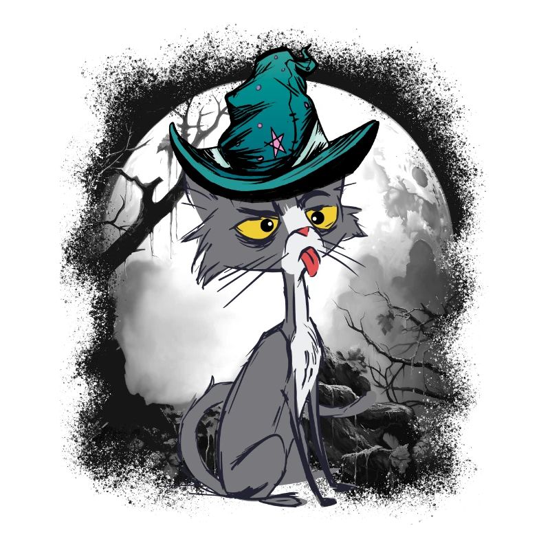 Magisch Katze Katzen Zauberer Märchenfigur Märchen