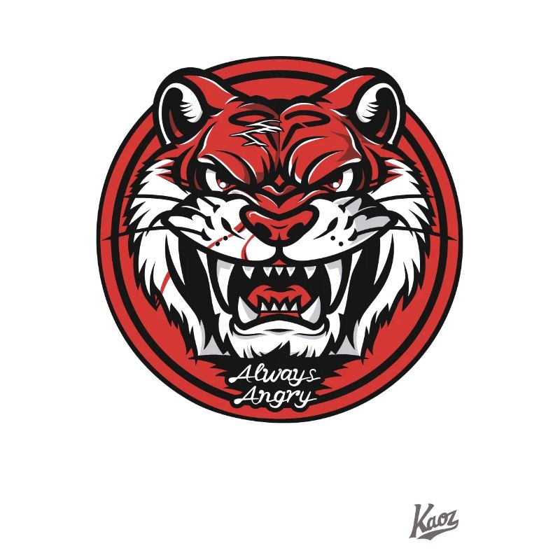 This silly tiger is always angry