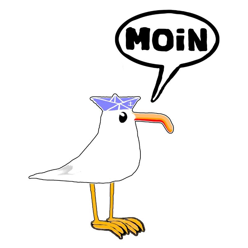 Moin Möwe Gummistiefel Stiefel Sprechblase