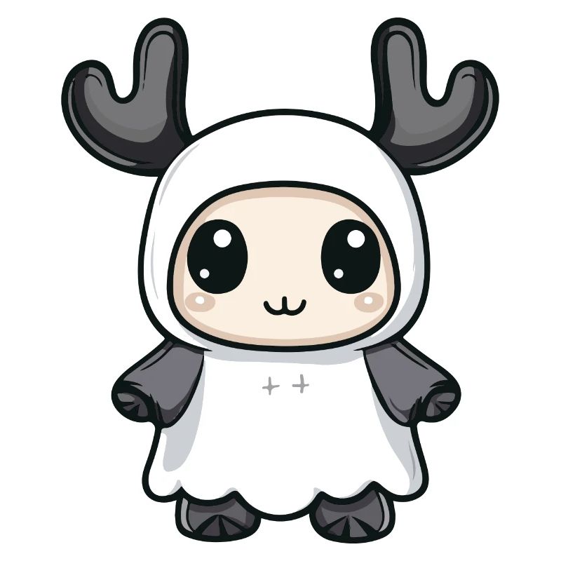 Moose Halloween Funny Ghost