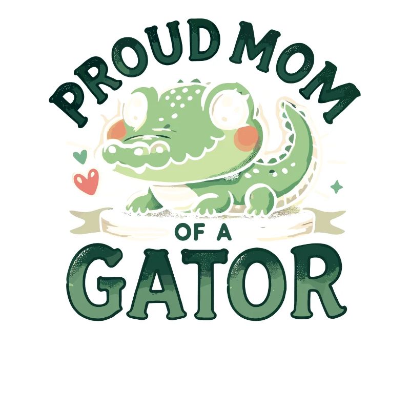 Stolze Mutter eines Alligators