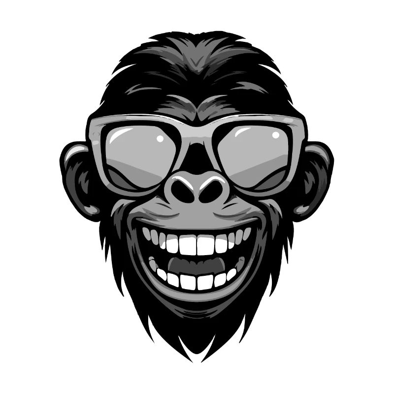 Monkey Hipster Cool Party