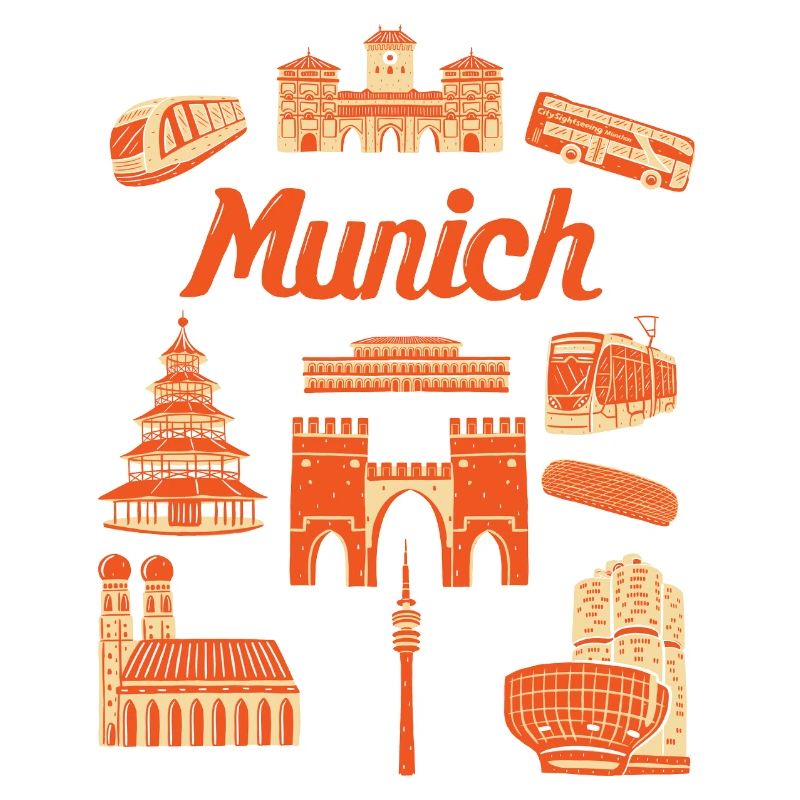 Munich Sights Illustration