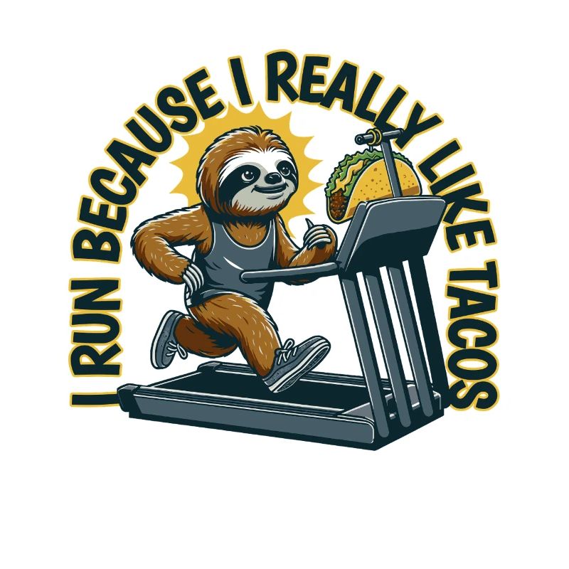 I Run Because i Really Like Tacos Sloth