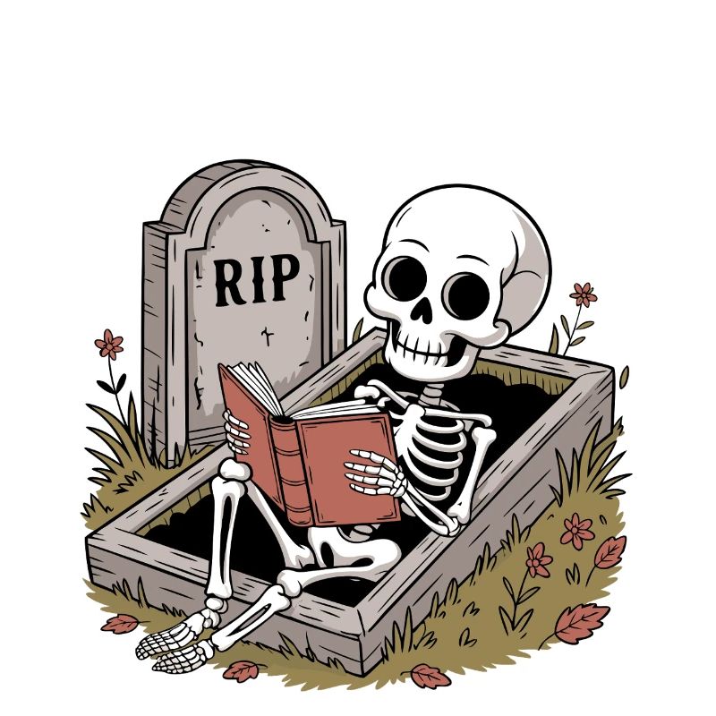 Read In Peace Skeleton Bücher Reading Funny Reader